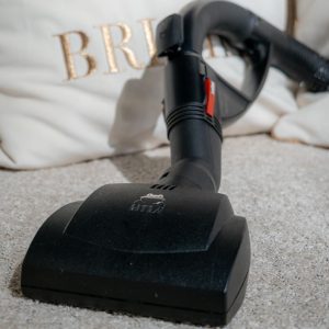 Reinigung eines Sofas mit einem Wasserstaubsauger